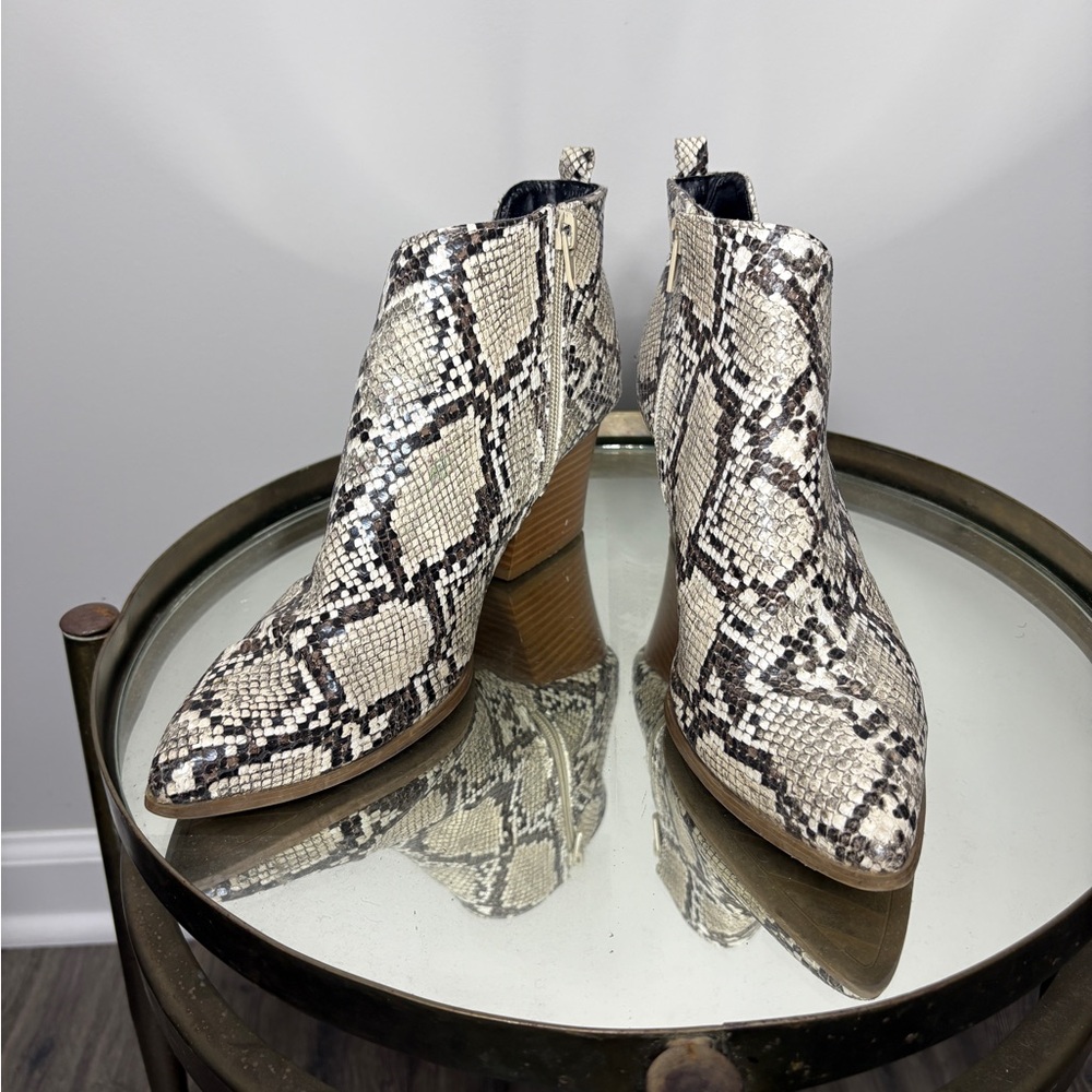 Snakeskin Ankle Boots